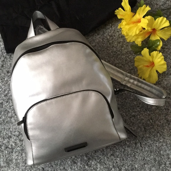 Kendall & Kylie Handbags - Kendall + Kylie silver backpack